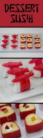 
                    
                        How to easily make dessert sushi for kids. This is all premade ingredients. No baking required and is so easy to put together.
                    
                