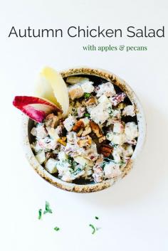 Autumn Chicken Salad with Apples & Pecans {gluten-free recipe}