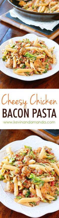 Cheesy bacon chicken pasta