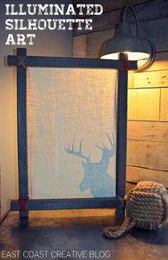 DIY Home Decor | Fall Crafts | Create your own illuminated deer silhouette art for fall!