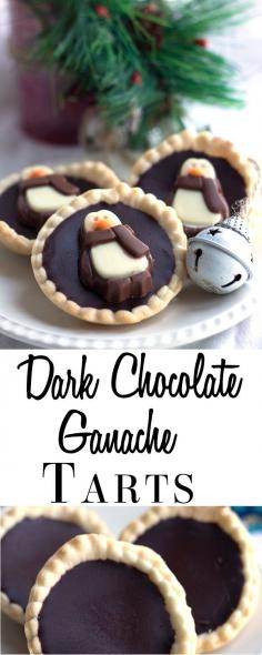 
                    
                        Dark Chocolate Ganache Tarts. Delicious Tarts With Chocolate Penguins. Perfect For Christmas!
                    
                