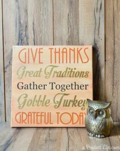 Thanksgiving DIY Mantel Art - Silhouette Vinyl Project