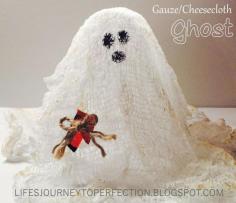 Day 5 of the 12 Days of Halloween Fun: Gauze/Cheesecloth Ghost