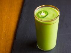 Spicy Chard and Pineapple Smoothie: This smoothie satisfies all my not-too-sweet breakfast desires with a spicy kick of jalapeño, creamy avocado, a hearty helping of greens, and some tropical flavors to round things out. The end result is a slightly-tart, veggie-packed, green smoothie that doesn't taste too 'green.'