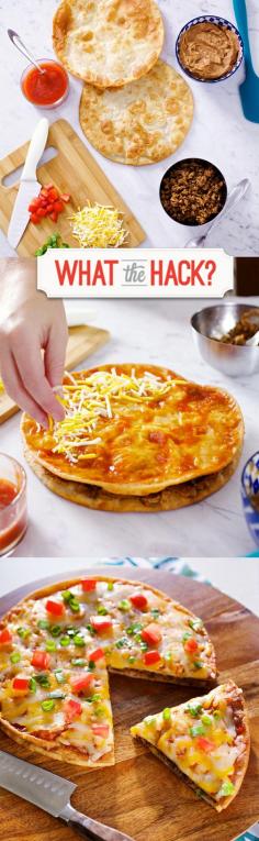 Make this #GlutenFree Mexican Pizza using Udi's tortillas! Or Whole foods Organic Corn Tortillas