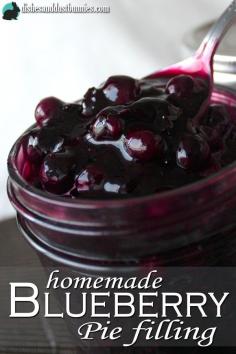 This is a super EASY recipe for making your own blueberry pie filling! You can use this delicious blueberry pie filling for homemade strudel’s, as a topping for cheesecake, as a filling for your traditional blueberry pie or even as a topping for ice cream!