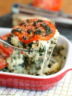 Ground turkey Caprese Quinoa bake