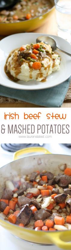 Irish Beef Stew and Mashed Potatoes