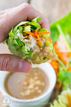 Quinoa chicken wraps with peanut sauce