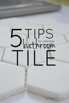 There are so many choices when it comes to choosing tile. These 5 easy tips really help narrow down the choices and make it so much less stressful!