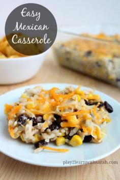 Easy Mexican Casserole Recipe - The perfect kid friendly meal for Taco Tuesday.