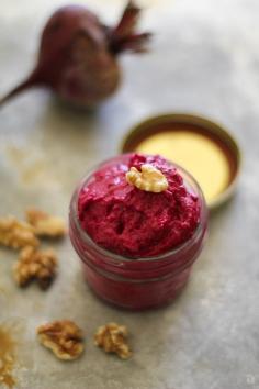 Roasted beet pesto sauce is a delicious and healthy pesto for your pastas, pizzas, and appetizers!