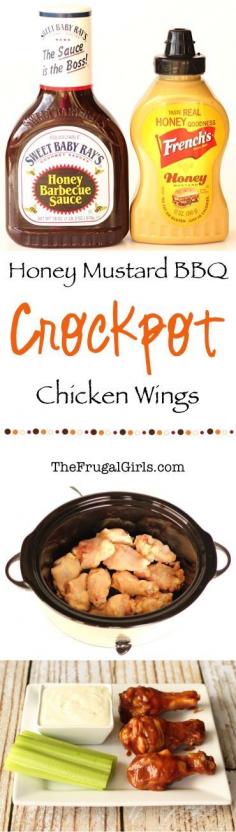 
                    
                        Crockpot Honey Mustard BBQ Chicken Wings Recipe! ~ from TheFrugalGirls.com ~ this wing recipe is SO simple and seriously delish!  Perfect for parties and game day! #recipes #thefrugalgirls
                    
                