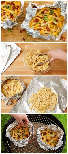Grilled cheesy fries