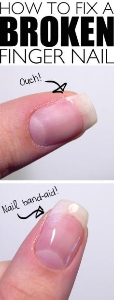 How to Fix a Broken Finger Nail Easily - I need to find me some nail glue