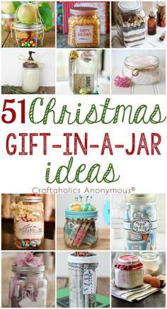Gifts in a jar for Christmas DIY gift ideas