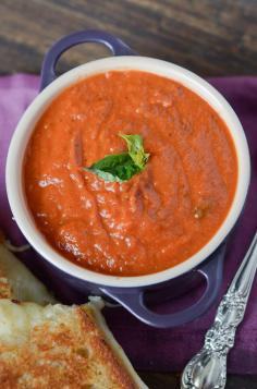 Creamy Tomato Panera Soup Copycat Recipe (via www.thenovicechefblog.com), really good classic tomato soup recipe