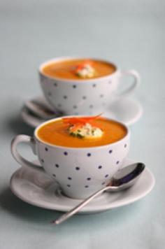 Carrot and Ginger Soup, Lemon Cream Recipe - Photo © British Carrots