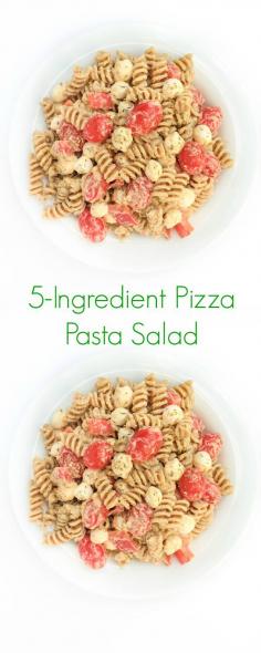 5 Ingredient Pizza Pasta Salad - The Lemon Bowl