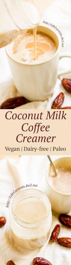 Coconut Milk Coffee Creamer is a rich creamy treat for your coffee that's dairy-free, vegan, Paleo-friendly, and super yummy! Treat yourself today!