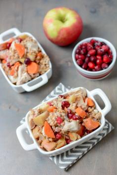 
                        
                            This Slow Cooker Apple Cranberry Chicken recipe is perfect for fall. Plus it's freezer friendly. Just pull it out, dump in the crockpot and dinner cooks itself!
                        
                    