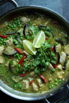 Easy Thai Green Curry. Now that I found a recipe for vegan "fish" sauce, I should easily be able to sub out the chicken.