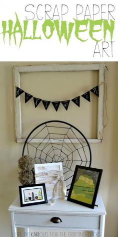 
                        
                            Scrap Paper Halloween Art - Love this easy Halloween decor!
                        
                    