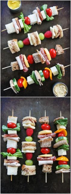 
                    
                        Sandwich on a Stick on twopeasandtheirpo... 4 fun sandwich ideas that are perfect for school lunches!
                    
                