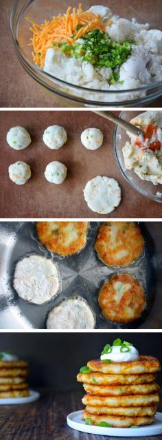 Cheesy Mashed Potato Cakes