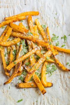 
                    
                        Savory pumpkin? You bet! These Baked Parmesan Pumpkin Fries are sweet, salty, and totally healthy.
                    
                