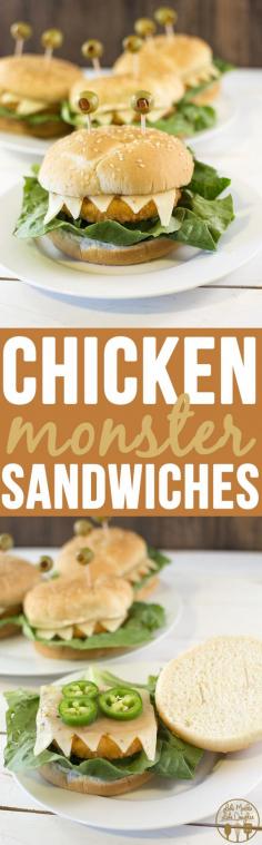 
                        
                            Chicken sandwich monsters - these adorable monster sandwiches are not only easy to make, they're fun to eat too!
                        
                    