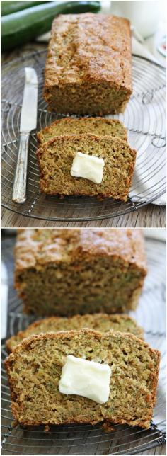 Zucchini Banana Bread Recipe on twopeasandtheirpod.com