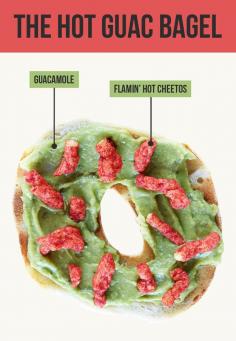 The Hot Guac Bagel | 15 Insane Bagel Topping Combos That Are Actually Brilliant