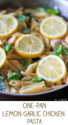 one-pan lemon garlic pasta #dinner #easy