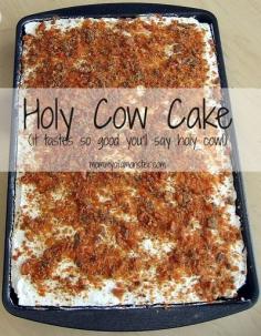 
                    
                        You can never have too many easy cake mix recipes, and this Holy Cow Cake is one you'll want to make for every occasion. It's so good, it will make you say, "holy cow!"
                    
                