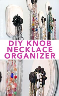 Kid room Easy to make knob necklace holders.