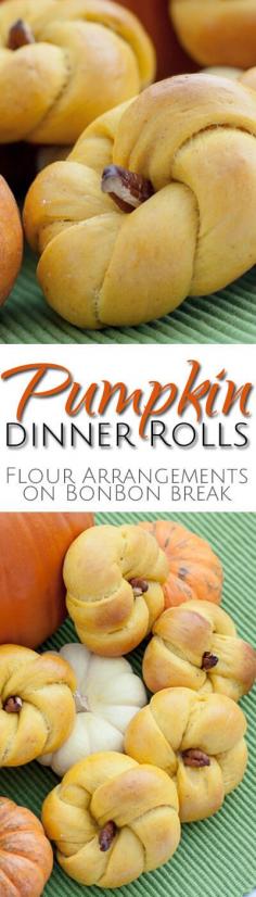 
                    
                        This spiced pumpkin dinner roll recipe will be a hit at your Thanksgiving, Halloween or Fall dinner table or party. If you need to eat bread, make it fancy!
                    
                