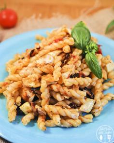 Pasta with roasted summer vegetables and fresh Parmesan cheese for a flavor bursting meal that will make you want to eat your vegetables.