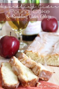 Sparkling Apple Cider Pound Cake with Sparkling Apple Cider Glaze… the most incredible fall treat!