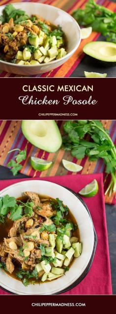 
                    
                        Classic Mexican Chicken Posole from ChiliPepperMadnes...
                    
                