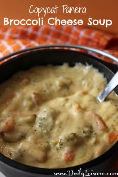 Copycat Panera broccoli soup. Just made this and it is super yummy!