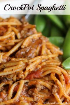 CrockPot Spaghetti |LIFE SHOULD COST LESS//ground turkey