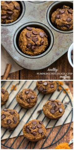 Going to try these gluten free, pumpkin chocolate chip muffins!