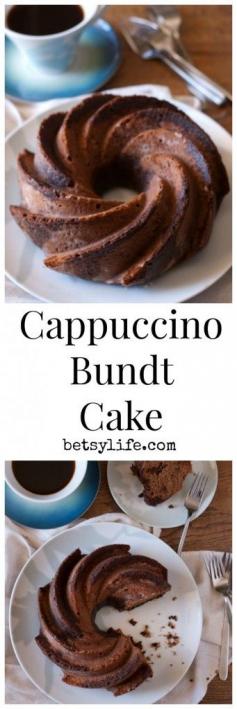 
                        
                            Cappuccino Bundt Cake Recipe. A great cake for dessert or for brunch.
                        
                    