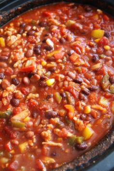 Slow Cooker Turkey Chili Recipe | Crockpot Chili Recipe