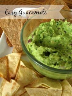 This guacamole has only 6 ingredients and is our family favorite! Simple, easy and extra tasty with homemade tortilla chips!