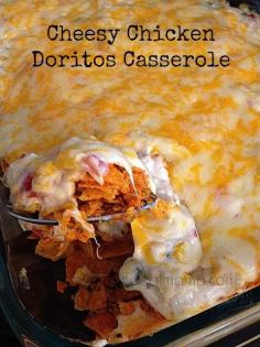 Cheesy Chicken Doritos Casserole   #Casserole #Doritos #Chicken. Made this today very good