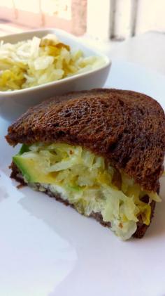 Avocado Reuben. The BEST sandwich EVER! #Vegan #vegan #recipe #easy #vegetarian #recipes