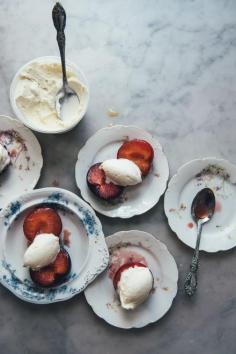 
                        
                            Roasted Plums with Vanilla Bean Ice Cream | O & O Eats
                        
                    