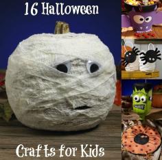 Dollar Store Craft - 16 super fun Halloween crafts for kids!